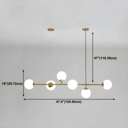 Dining Area Sputnik Glass Globe Pendant Light Image - 8