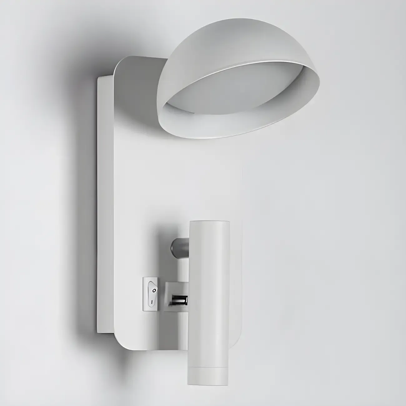 Modern Geometric Metal Wall Light for Bedroom Reading Image - 5