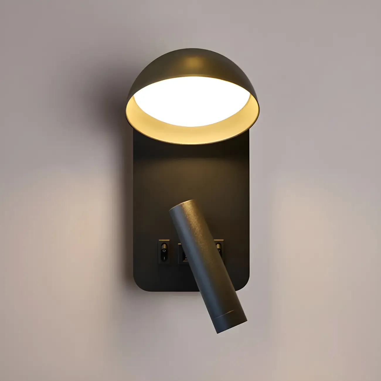 Modern Geometric Metal Wall Light for Bedroom Reading Image - 8