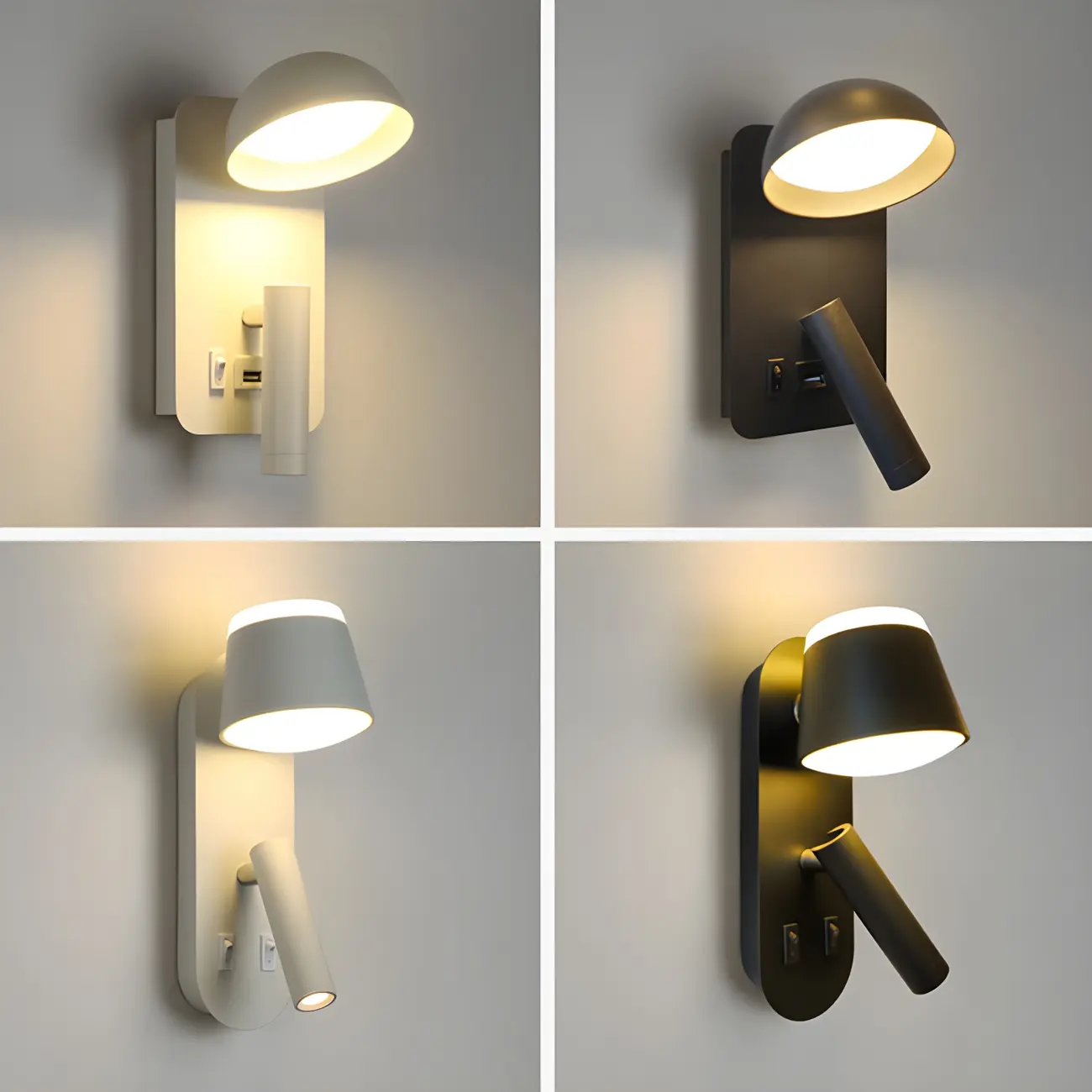 Modern Geometric Metal Wall Light for Bedroom Reading Image - 11 | homeyfad