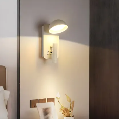 Modern Geometric Metal Wall Light for Bedroom Reading Image - 13