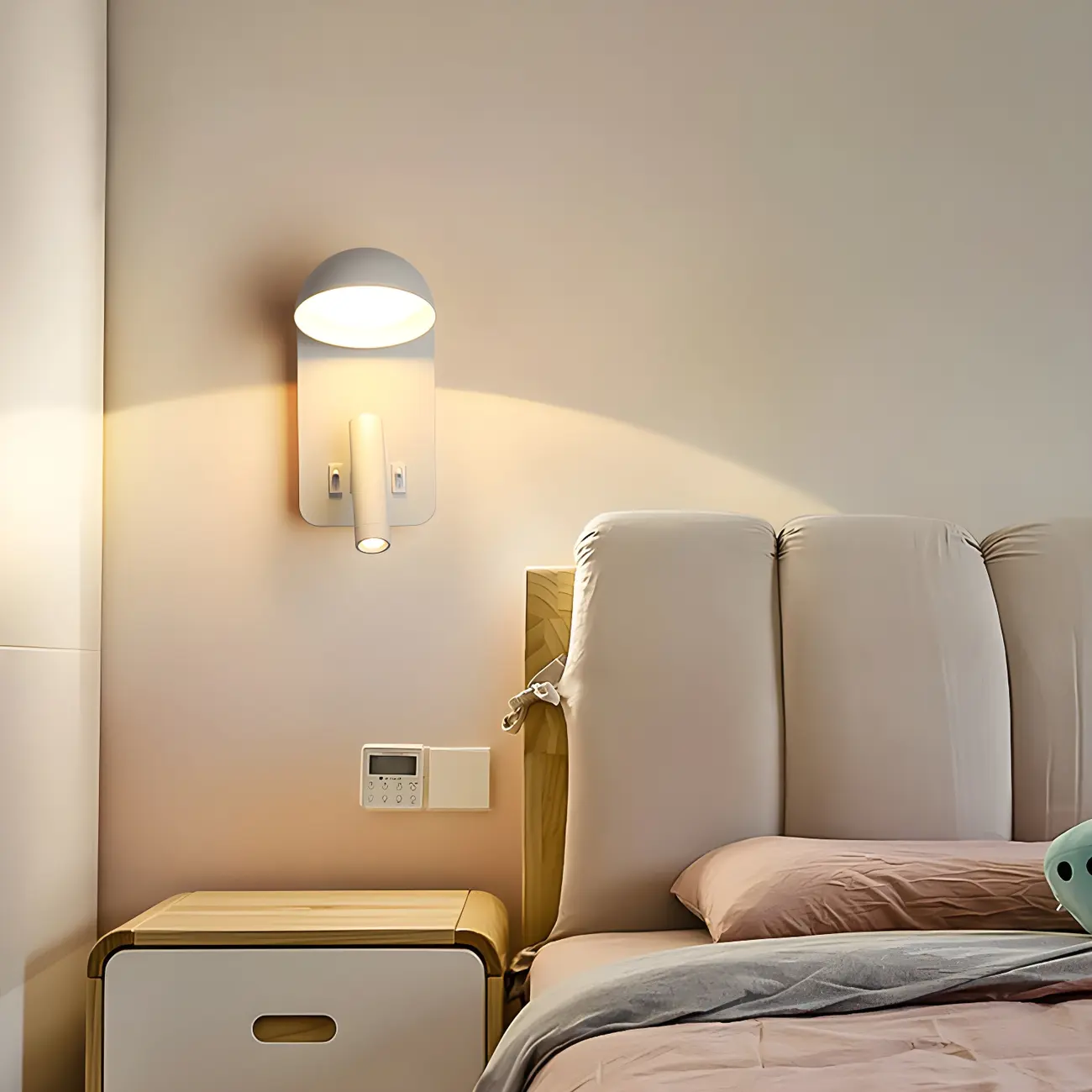 Modern Geometric Metal Wall Light for Bedroom Reading Image - 14 | homeyfad