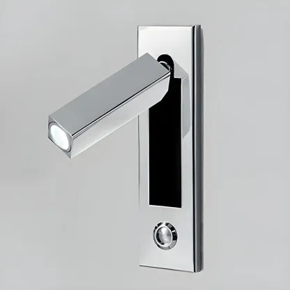 Modern Metal LED Wall Sconce with Switch for Bedroom Reading Image - 3