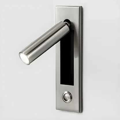 Modern Metal LED Wall Sconce with Switch for Bedroom Reading Image - 11