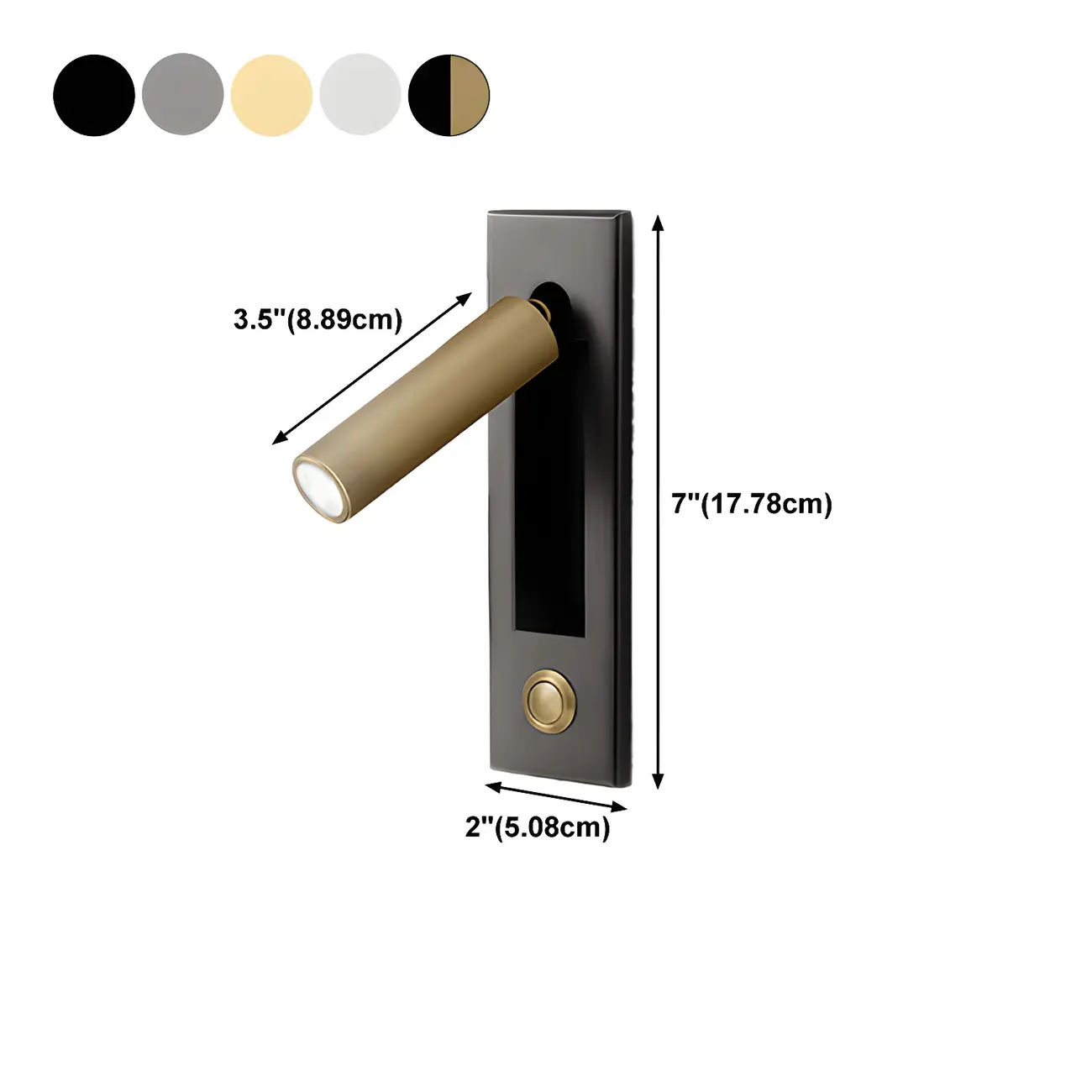 Modern Metal LED Wall Sconce with Switch for Bedroom Reading Image - 21 | homeyfad