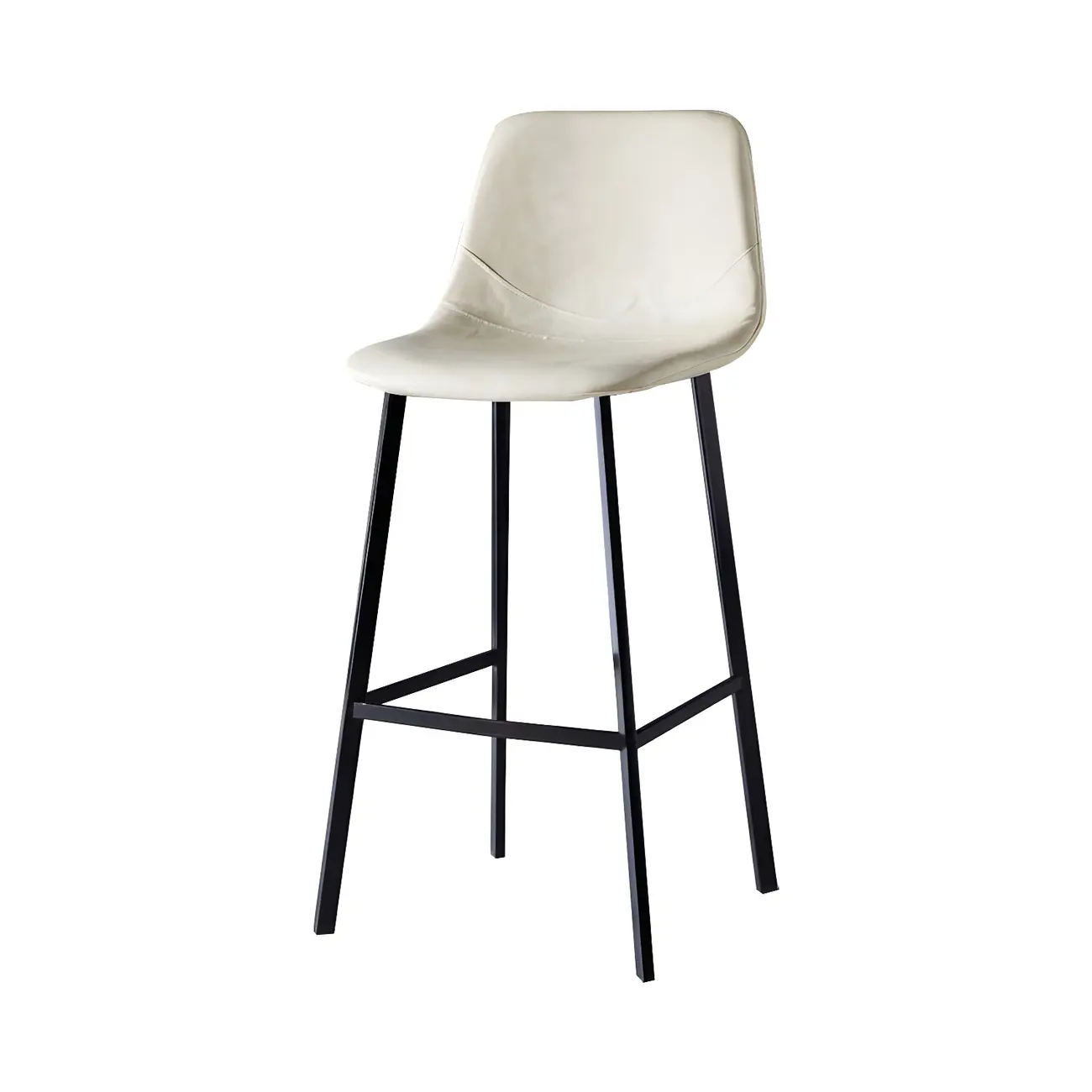 Bucket Low Back Upholstered Leather Counter Bar Stool Image - 23 | homeyfad
