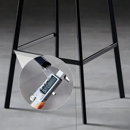 Bucket Low Back Upholstered Leather Counter Bar Stool Image - 11