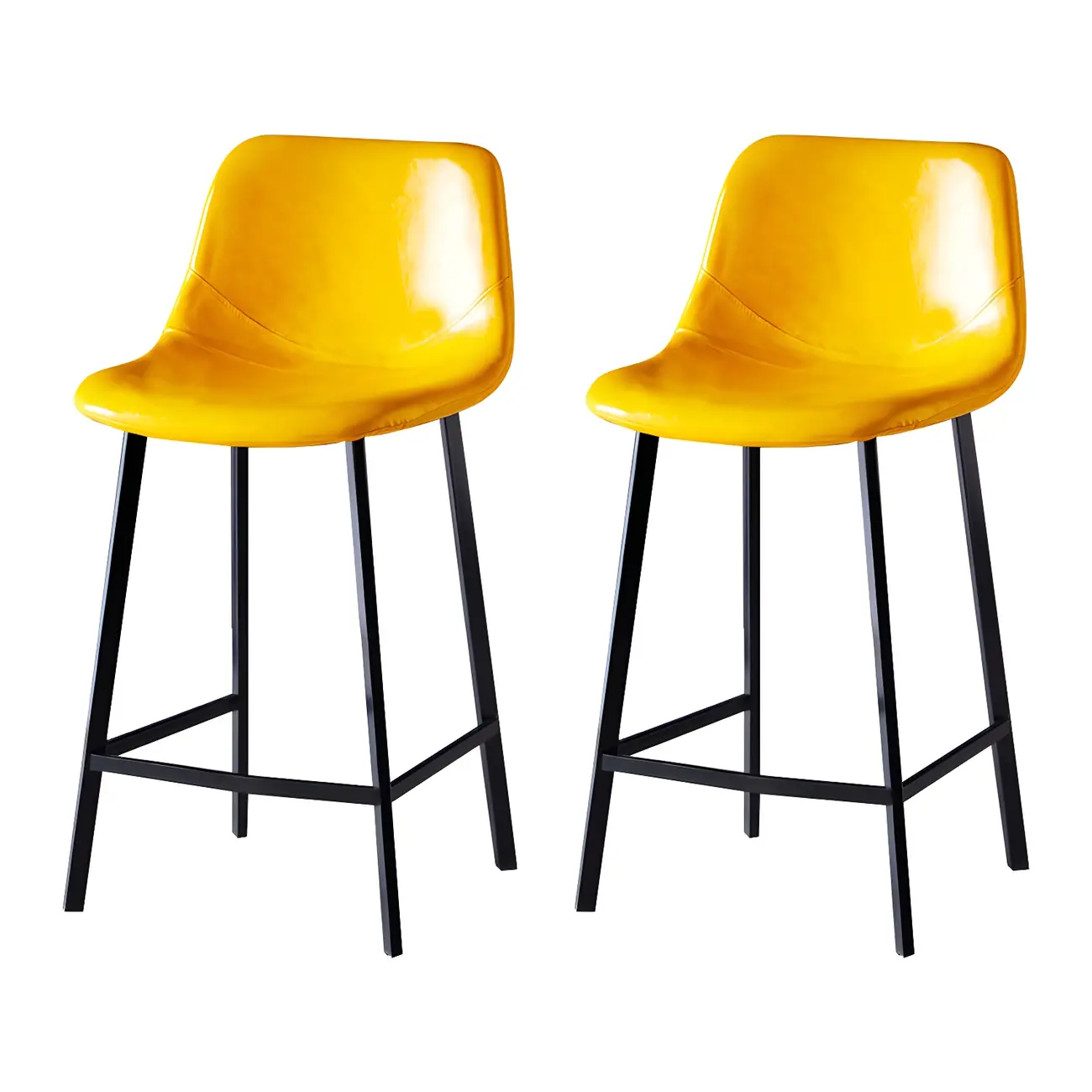 Bucket Low Back Upholstered Leather Counter Bar Stool Image - 91 | homeyfad