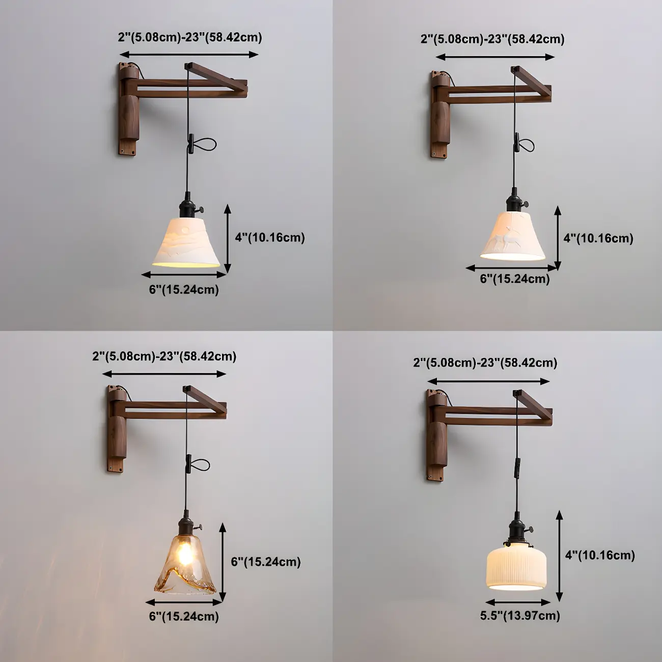 Modern Adjustable Wall Sconce with Wood for Bedroom Image - 12 | homeyfad