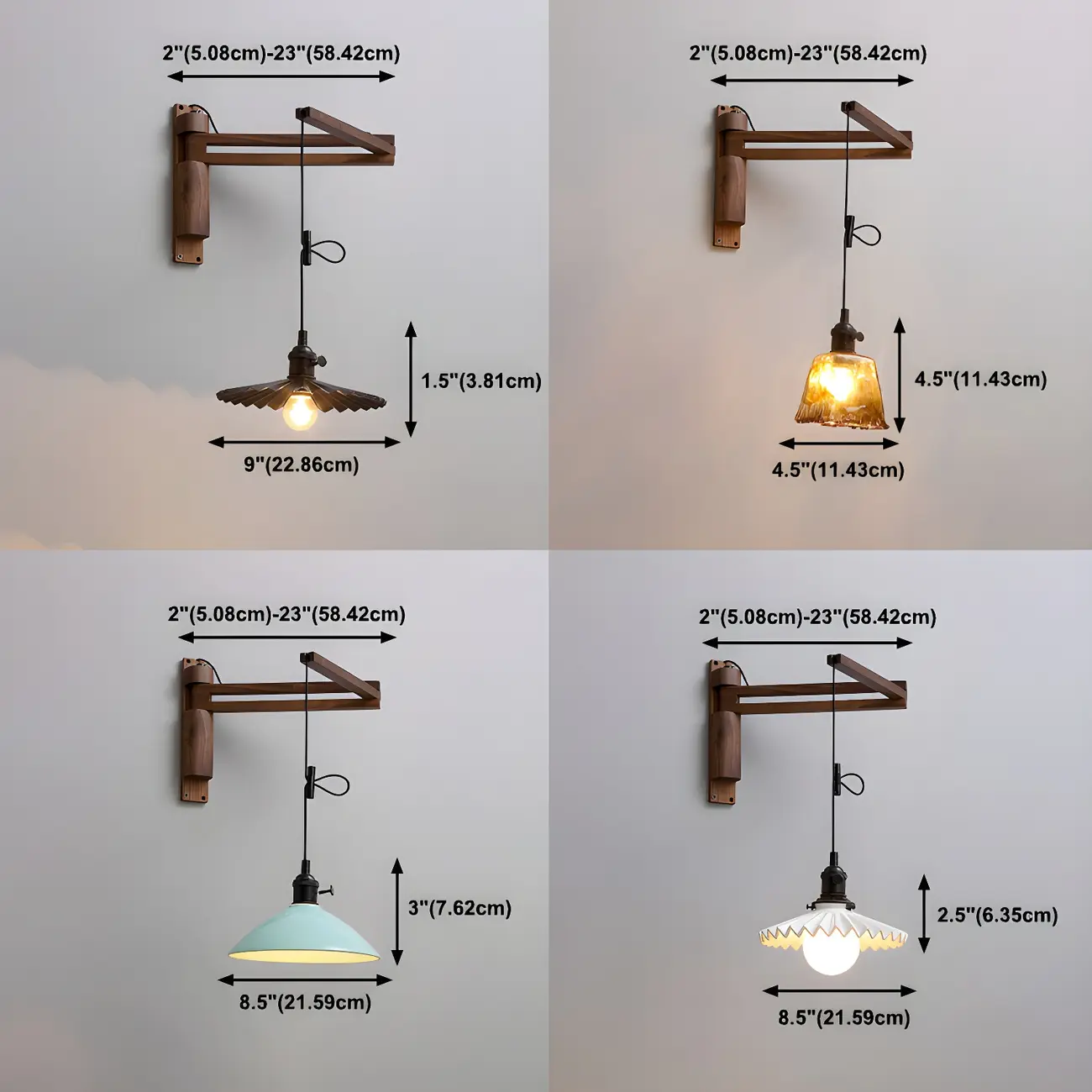 Modern Adjustable Wall Sconce with Wood for Bedroom Image - 13 | homeyfad