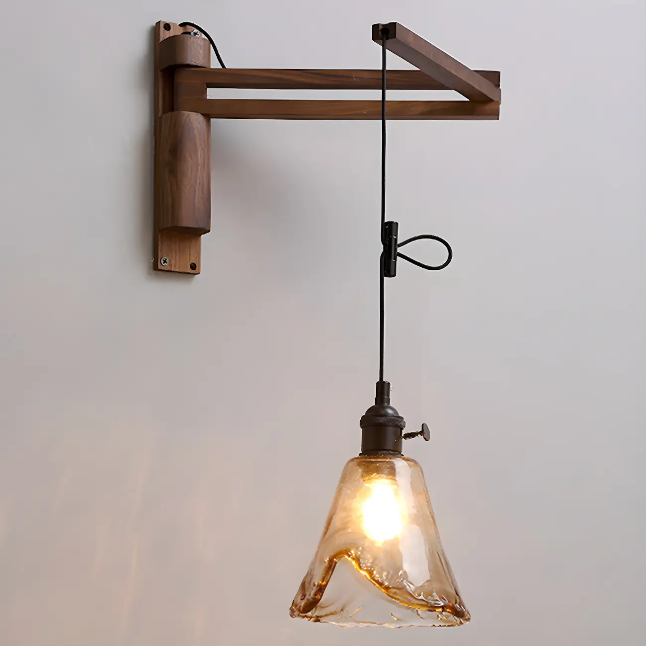 Modern Adjustable Wall Sconce with Wood for Bedroom Image - 14 | homeyfad