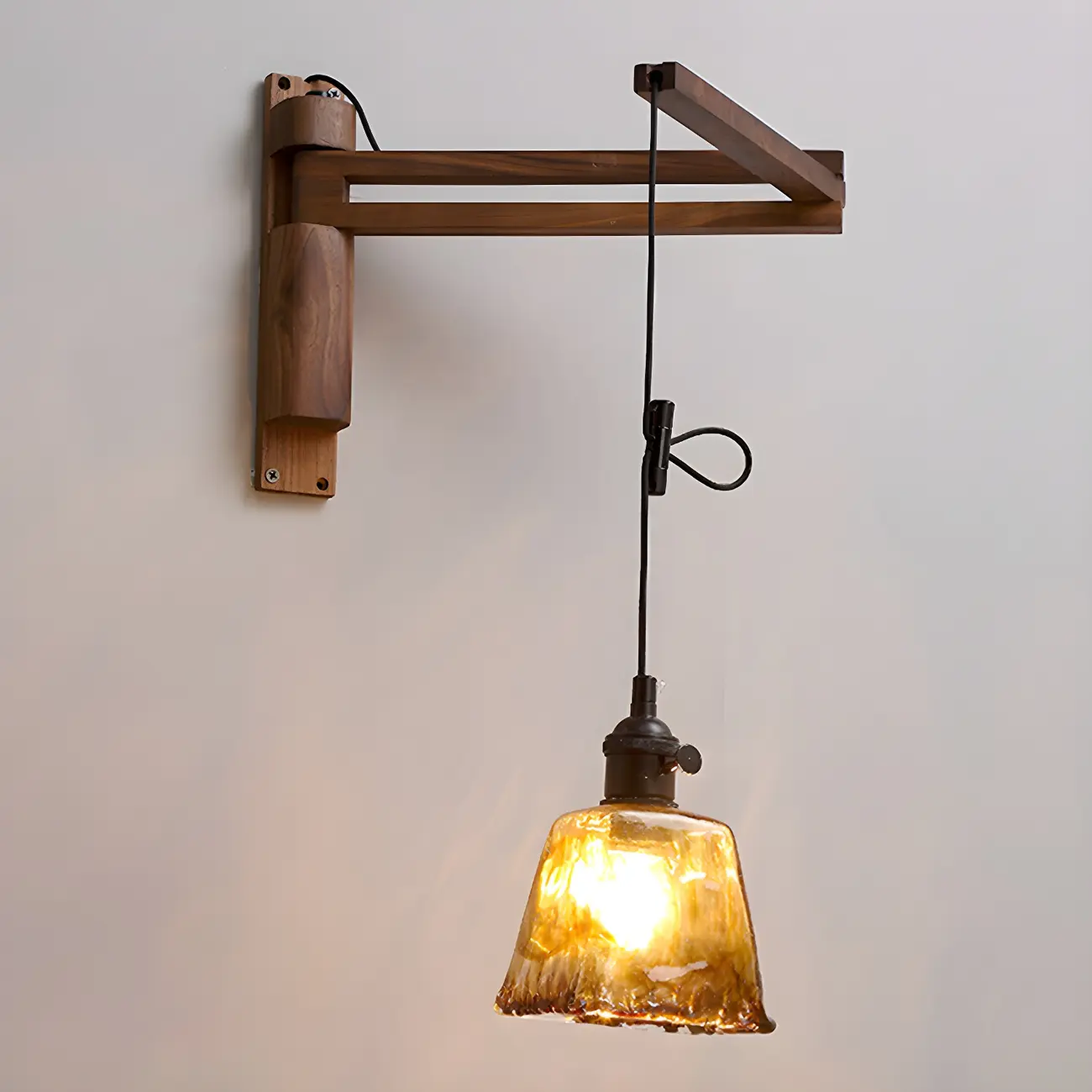Modern Adjustable Wall Sconce with Wood for Bedroom Image - 16 | homeyfad