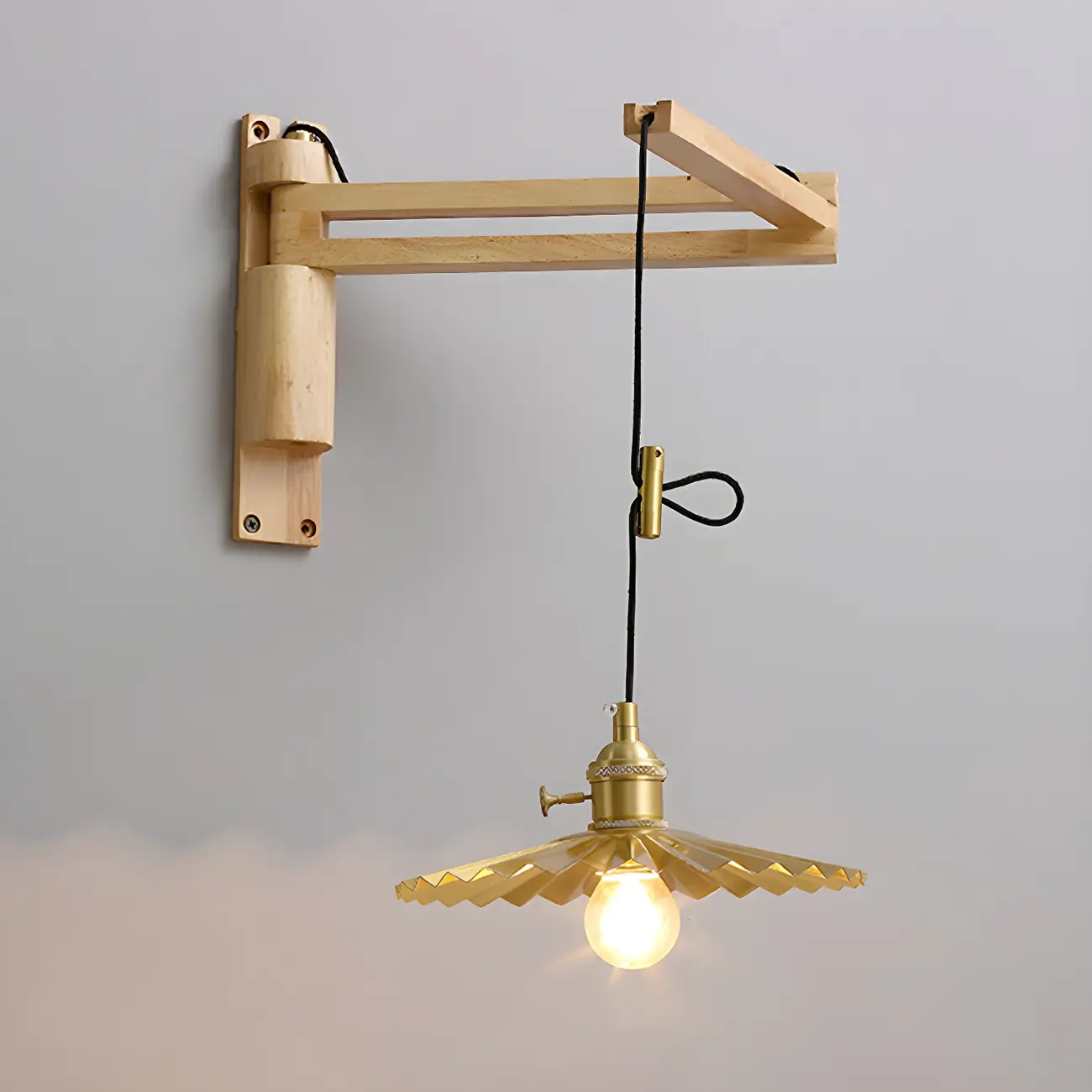 Modern Adjustable Wall Sconce with Wood for Bedroom Image - 18 | homeyfad