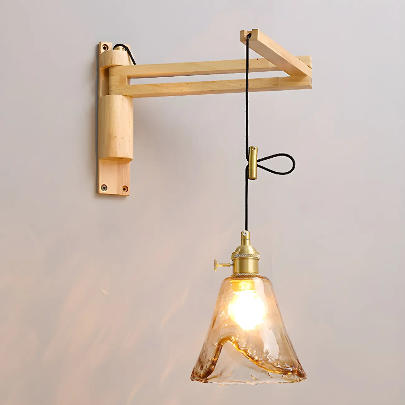 Modern Adjustable Wall Sconce with Wood for Bedroom Image - 21 | homeyfad