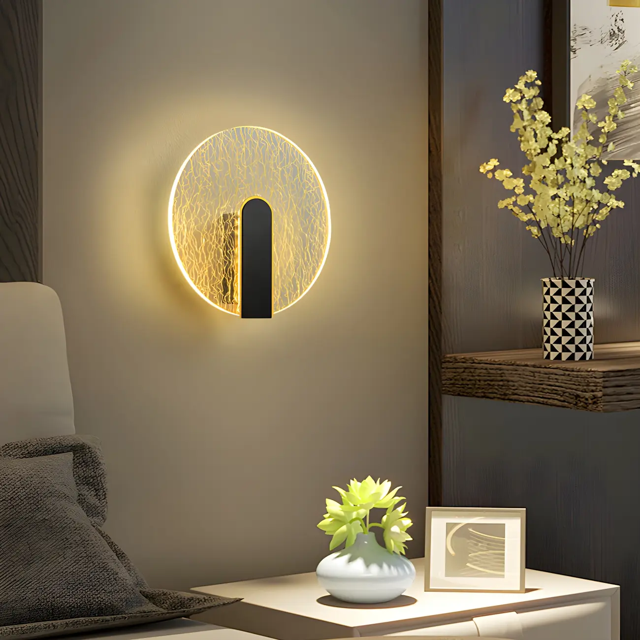 Modern Geometric LED Wall Light Acrylic Luxury Sconce Image - 4 | homeyfad