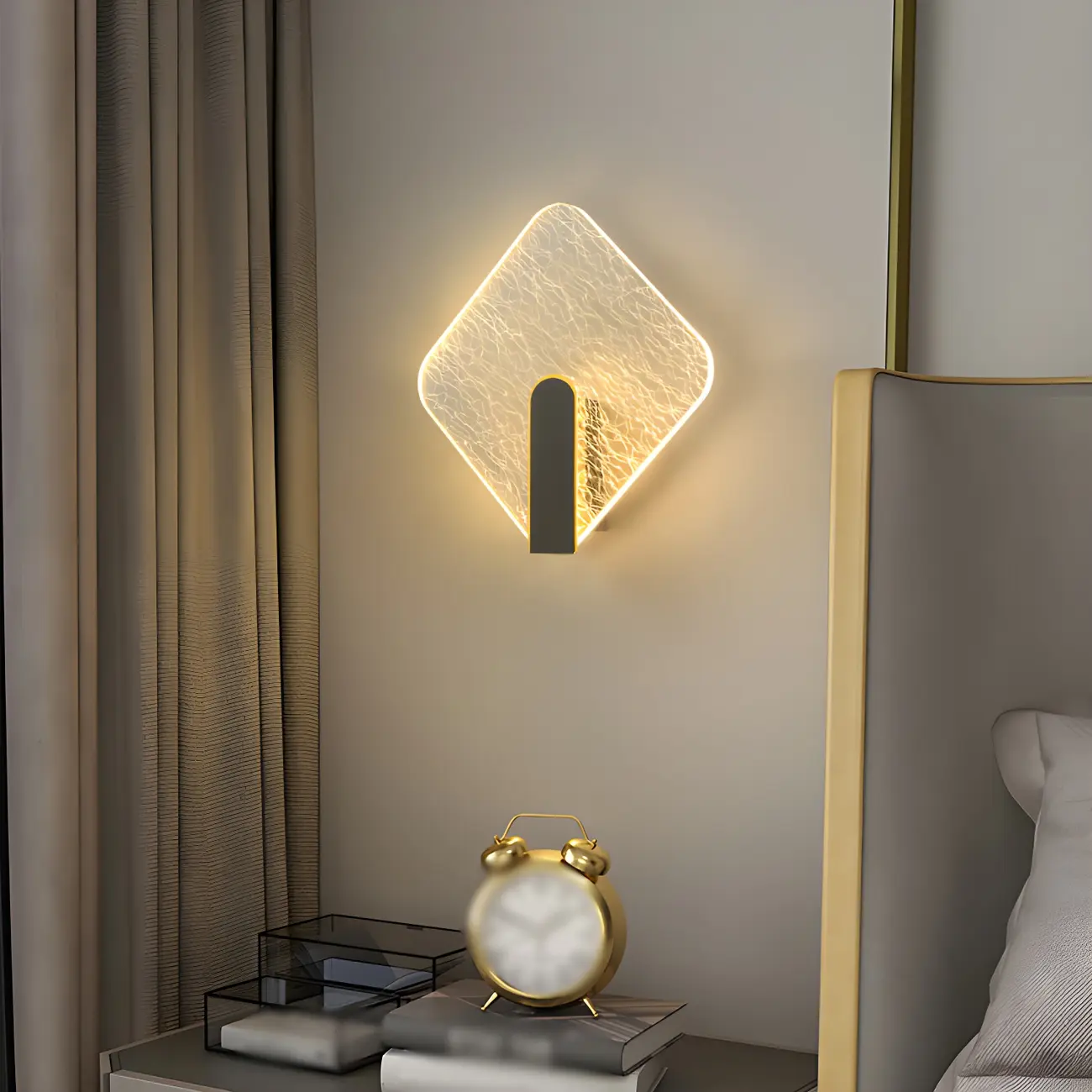 Modern Geometric LED Wall Light Acrylic Luxury Sconce Image - 5 | homeyfad
