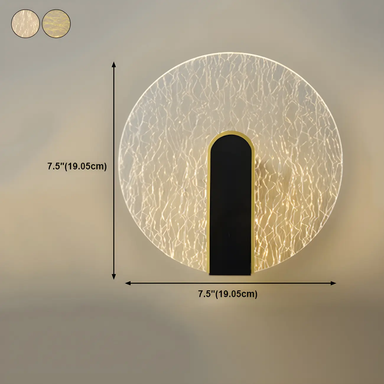 Modern Geometric LED Wall Light Acrylic Luxury Sconce #size | homeyfad