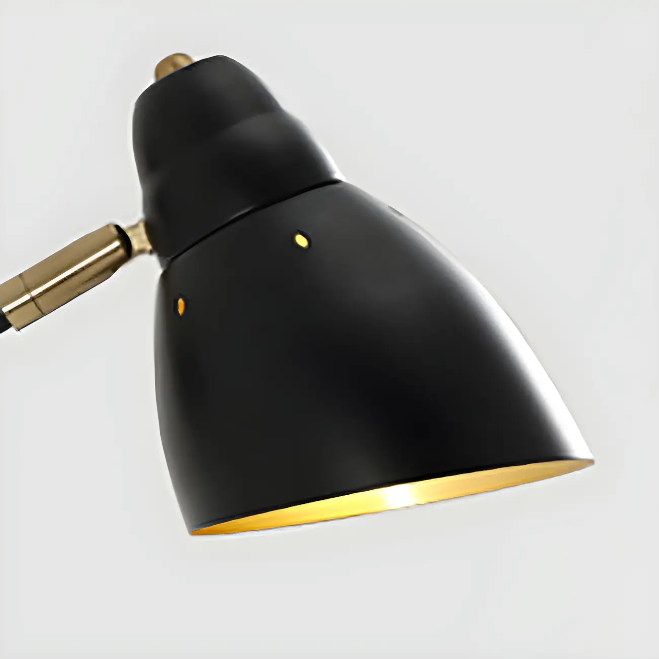 Modern Brass Black Adjustable Swing Arm Wall Light Image - 11 | homeyfad