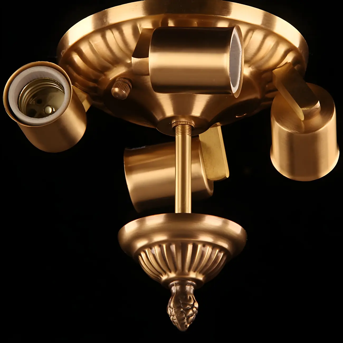 Vintage Glass Flush Mount Light for Elegant Living Room Image - 7 | homeyfad