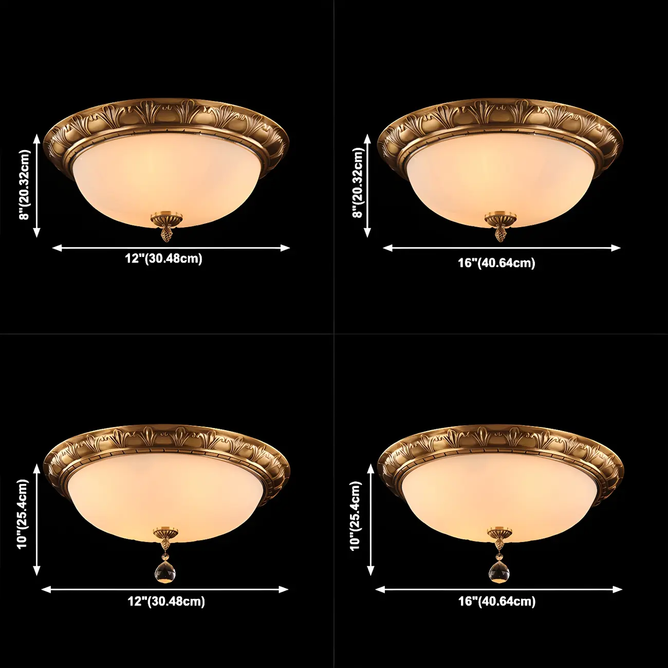 Vintage Glass Flush Mount Light for Elegant Living Room Image - 12 | homeyfad