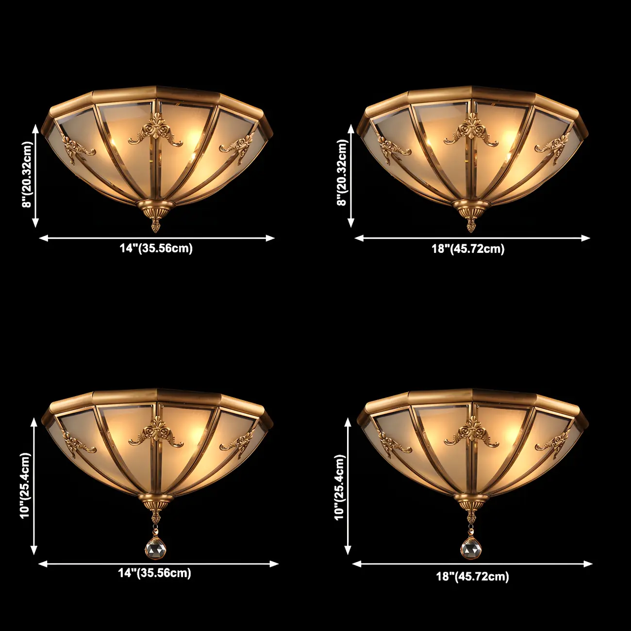 Vintage Glass Flush Mount Light for Elegant Living Room Image - 15 | homeyfad