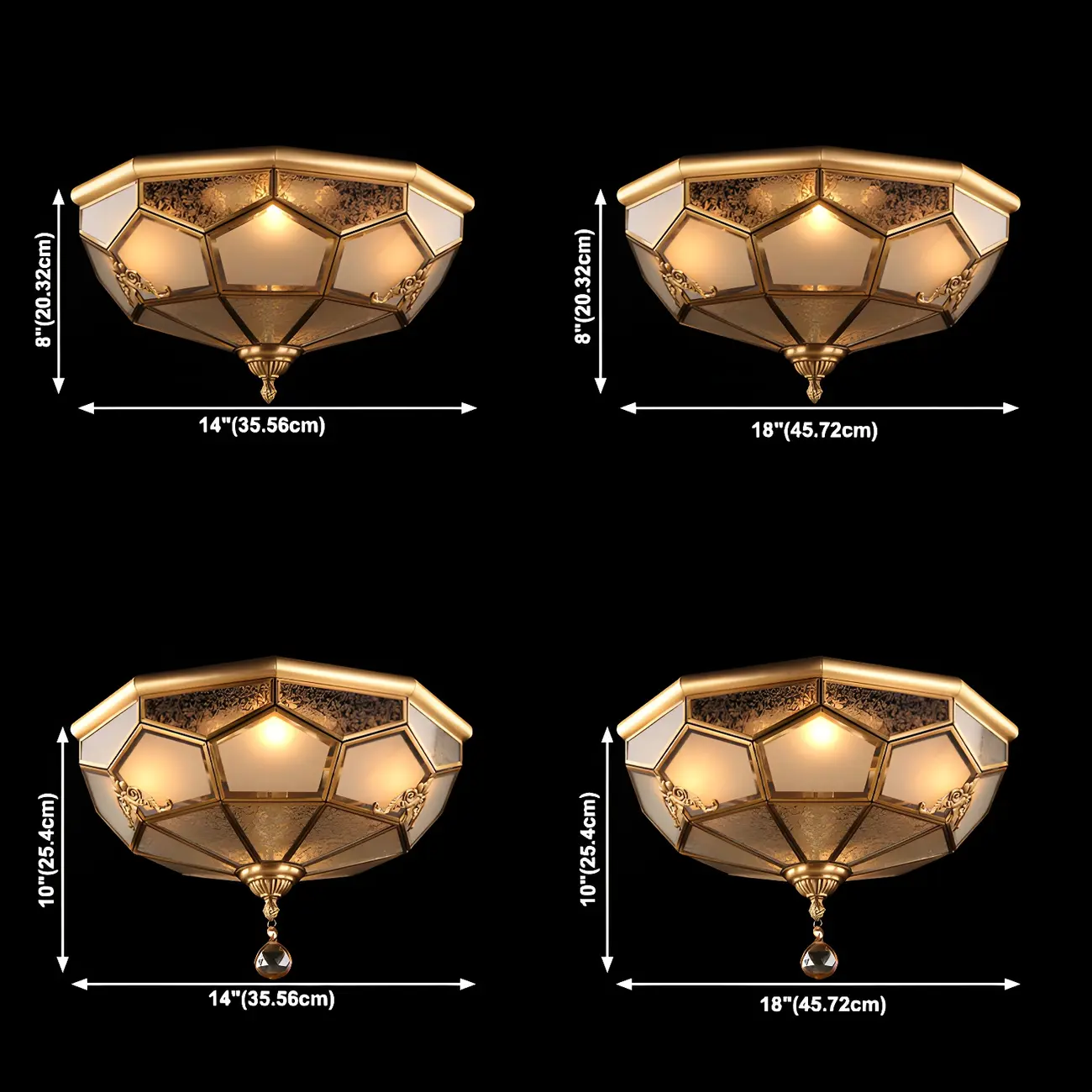 Vintage Glass Flush Mount Light for Elegant Living Room Image - 18 | homeyfad