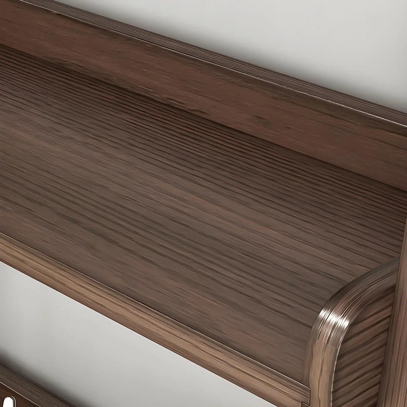 Minimalist Wooden Ladder Storage Bookcase in Walnut Image - 12 | homeyfad