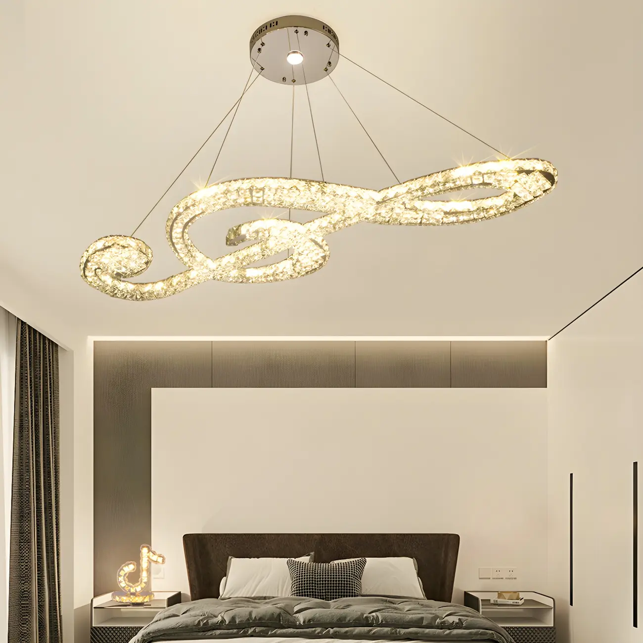 Artistic Modern Crystal 2-Light Island Pendant Light Image - 1 | homeyfad