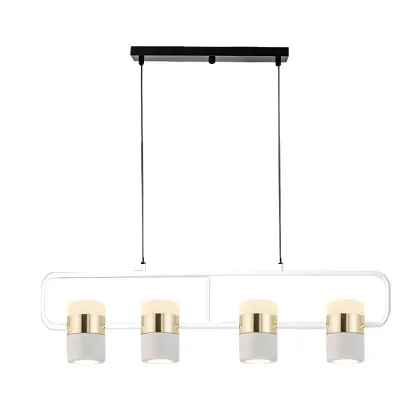 Modern Acrylic Cylinder Pendant Lights for Kitchen Island Image - 3