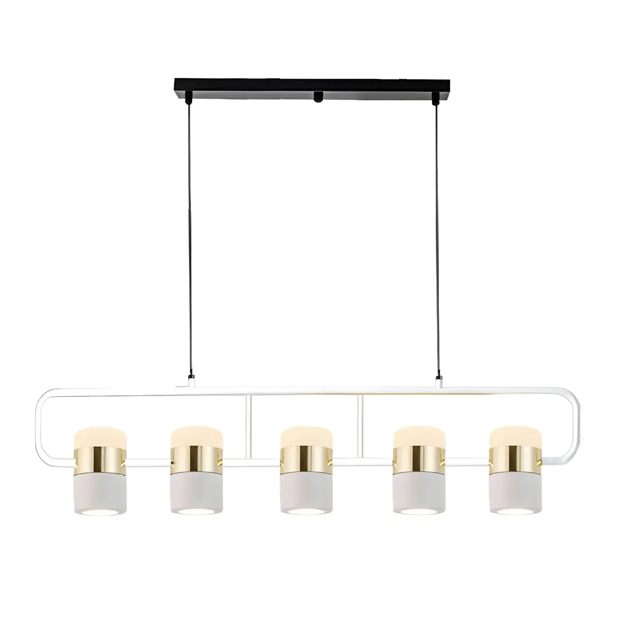 Modern Acrylic Cylinder Pendant Lights for Kitchen Island Image - 4 | homeyfad
