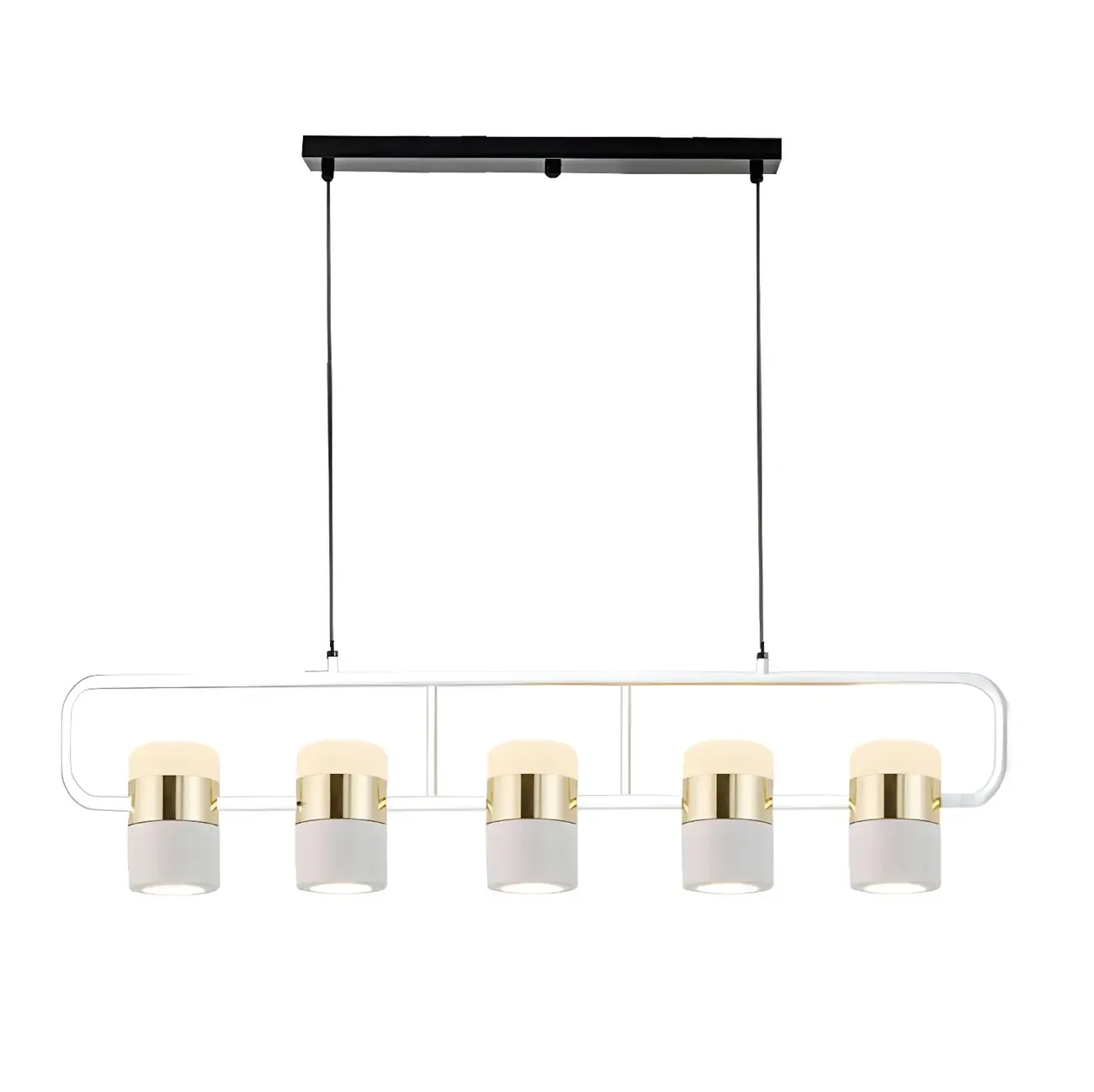 Modern Acrylic Cylinder Pendant Lights for Kitchen Island Image - 4
