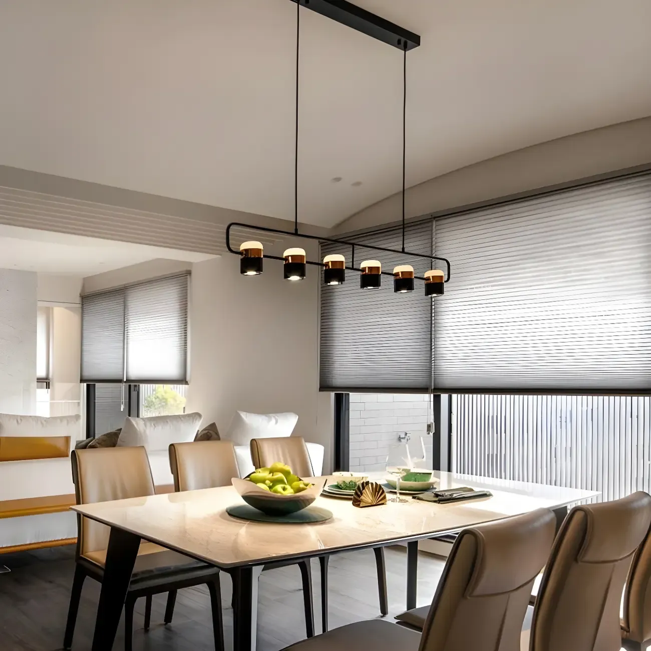 Modern Acrylic Cylinder Pendant Lights for Kitchen Island Image - 5