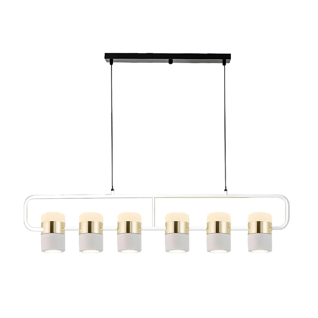 Modern Acrylic Cylinder Pendant Lights for Kitchen Island Image - 6 | homeyfad