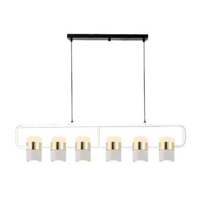 Modern Acrylic Cylinder Pendant Lights for Kitchen Island Image - 6