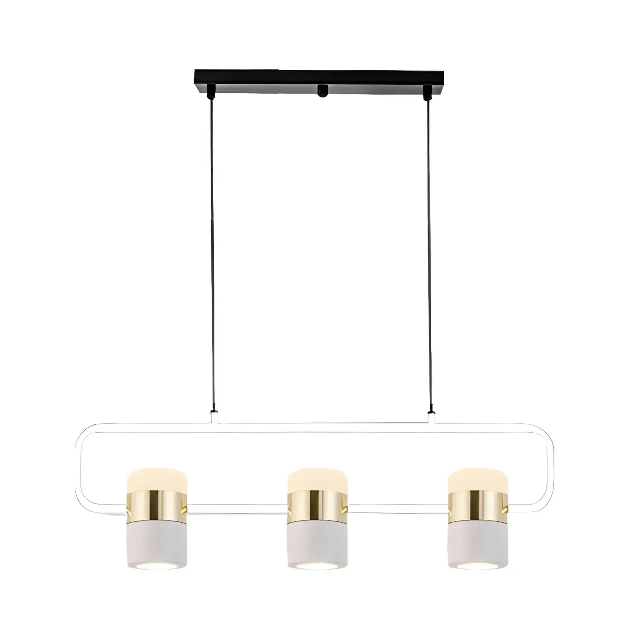 Modern Acrylic Cylinder Pendant Lights for Kitchen Island Image - 13 | homeyfad