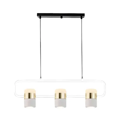 Modern Acrylic Cylinder Pendant Lights for Kitchen Island Image - 13