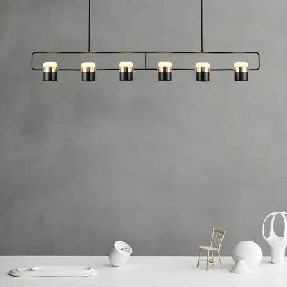 Modern Acrylic Cylinder Pendant Lights for Kitchen Island Image - 15