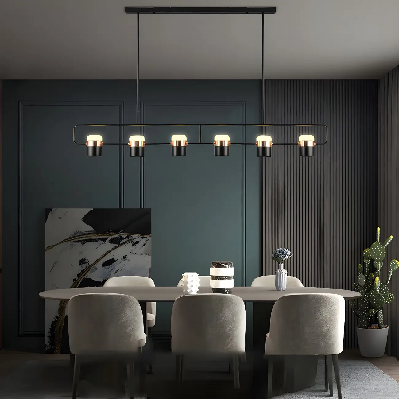 Modern Acrylic Cylinder Pendant Lights for Kitchen Island Image - 16 | homeyfad