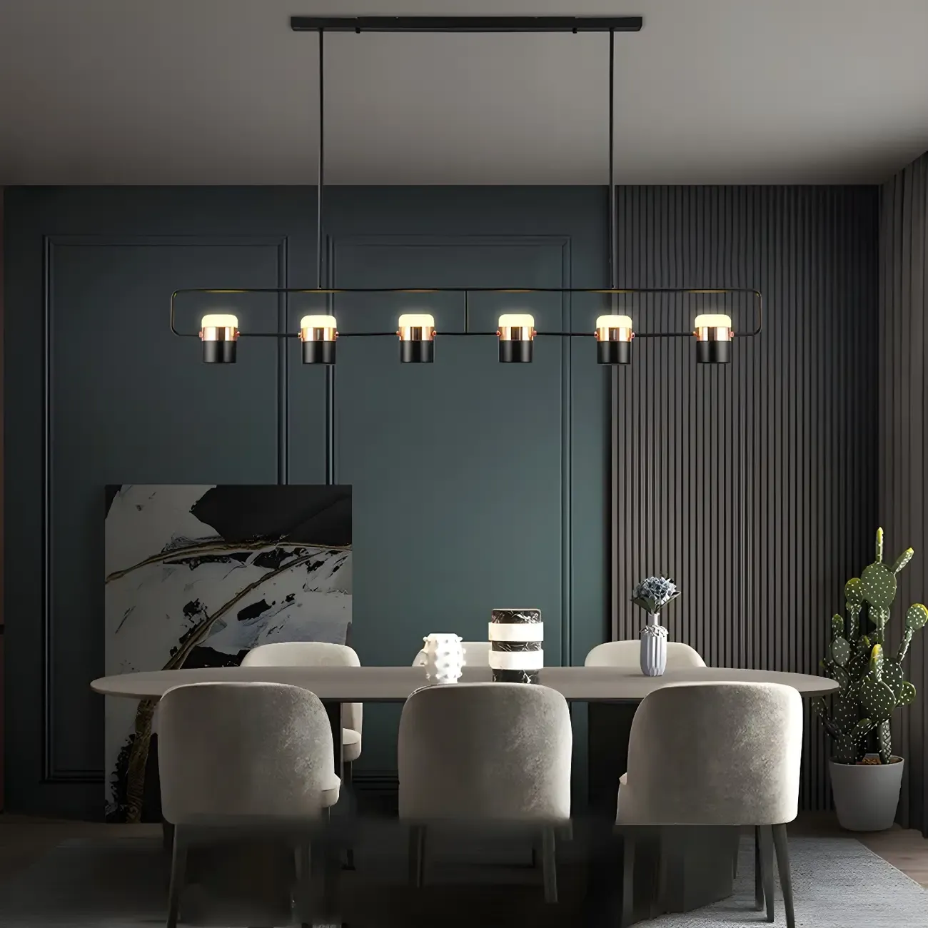 Modern Acrylic Cylinder Pendant Lights for Kitchen Island Image - 16