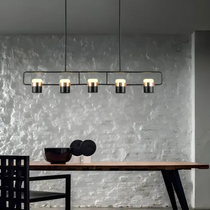 Modern Acrylic Cylinder Pendant Lights for Kitchen Island Image - 17