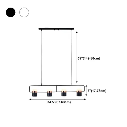 Modern Acrylic Cylinder Pendant Lights for Kitchen Island Image - 20