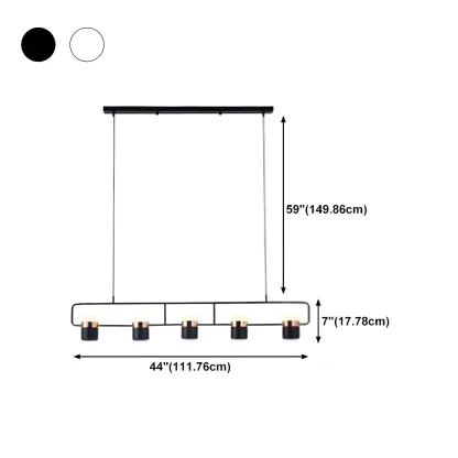Modern Acrylic Cylinder Pendant Lights for Kitchen Island Image - 21