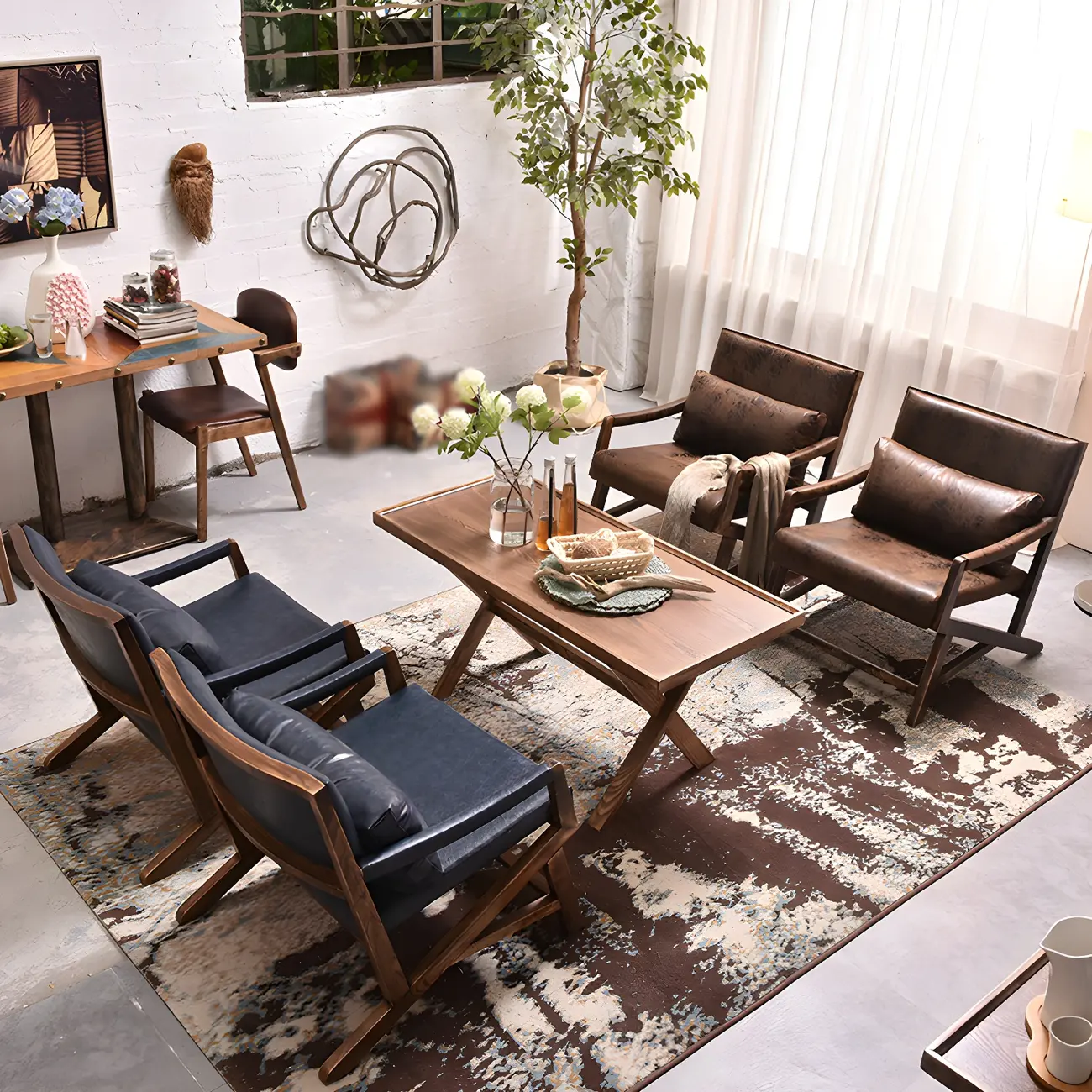 Modern Faux Leather Lounge Chair with Pillow Back | homeyfad