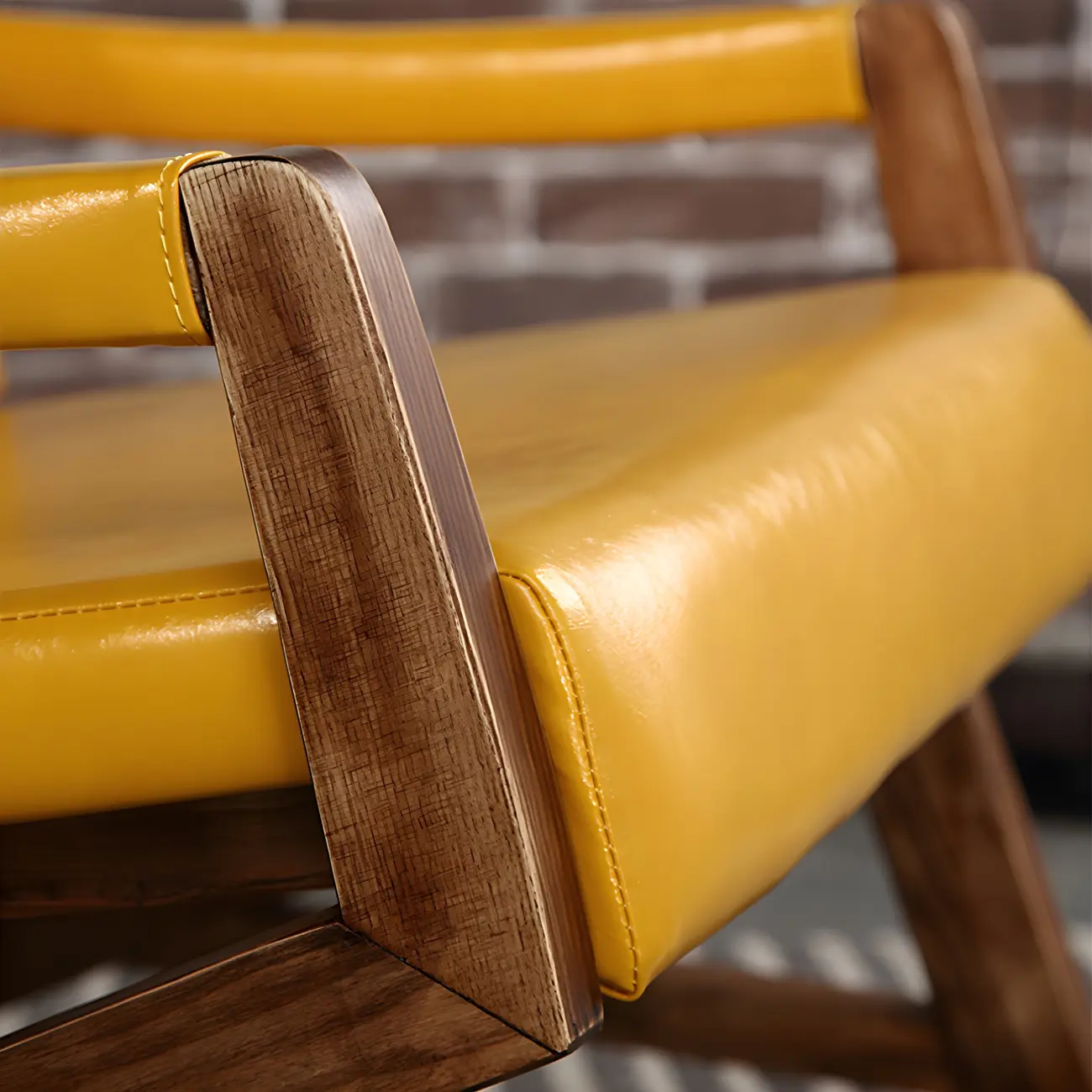 Modern Faux Leather Lounge Chair with Pillow Back | homeyfad