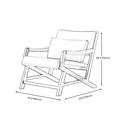 Modern Faux Leather Lounge Chair with Pillow Back