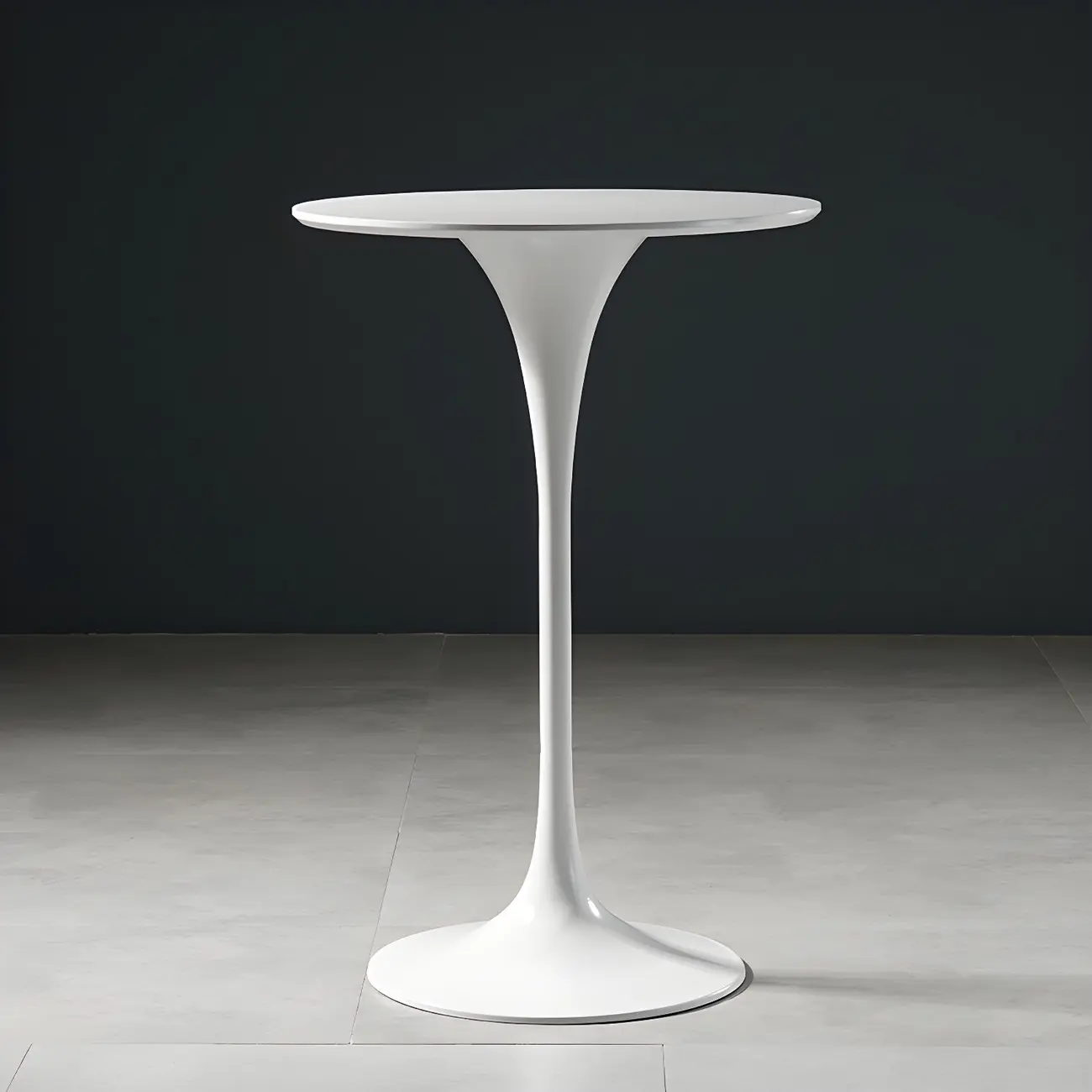 Glam Round Tall Bistro Table Pedestal Base Bar Table Image - 6 | homeyfad