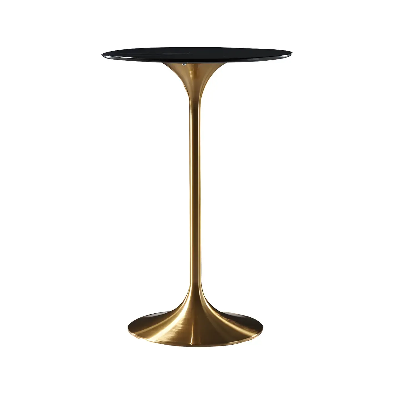 Glam Round Tall Bistro Table Pedestal Base Bar Table Image - 8
