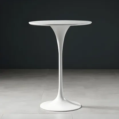 Glam Round Tall Bistro Table Pedestal Base Bar Table Image - 9
