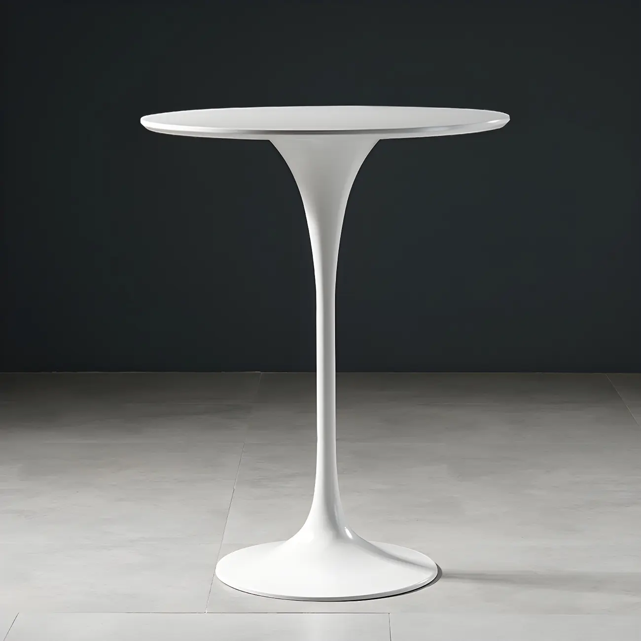 Glam Round Tall Bistro Table Pedestal Base Bar Table Image - 11 | homeyfad