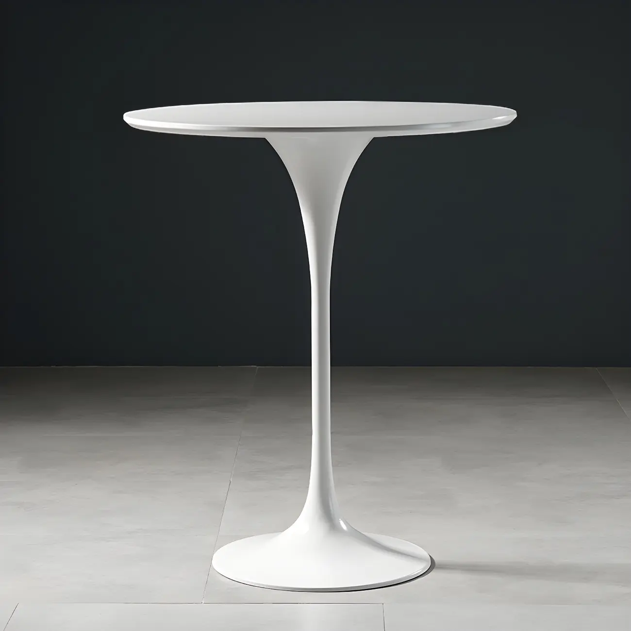Glam Round Tall Bistro Table Pedestal Base Bar Table Image - 13 | homeyfad